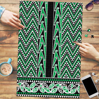 New Zealand Maori Niho Taniwha Puzzle Kakariki Mangopare and Puhoro Pattern - Polynesian Pride