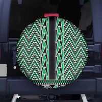 New Zealand Maori Niho Taniwha Spare Tire Cover Kakariki Mangopare and Puhoro Pattern