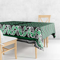 New Zealand Maori Niho Taniwha Tablecloth Kakariki Mangopare and Puhoro Pattern