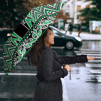 New Zealand Maori Niho Taniwha Umbrella Kakariki Mangopare and Puhoro Pattern - Polynesian Pride