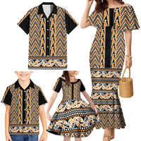 New Zealand Maori Niho Taniwha Family Matching Mermaid Dress and Hawaiian Shirt Karaka Mangopare and Puhoro Pattern LT9 - Polynesian Pride