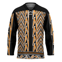 New Zealand Maori Niho Taniwha Hockey Jersey Karaka Mangopare and Puhoro Pattern - Polynesian Pride