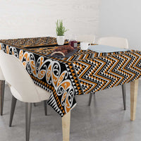 New Zealand Maori Niho Taniwha Tablecloth Karaka Mangopare and Puhoro Pattern