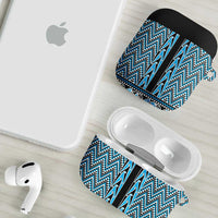 New Zealand Maori Niho Taniwha AirPods Case Kikorangi Mangopare and Puhoro Pattern - Polynesian Pride