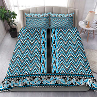 New Zealand Maori Niho Taniwha Bedding Set Kikorangi Mangopare and Puhoro Pattern