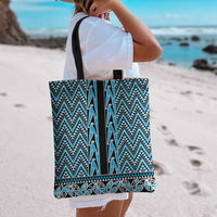 New Zealand Maori Niho Taniwha Tote Bag Kikorangi Mangopare and Puhoro Pattern - Polynesian Pride