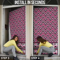 New Zealand Maori Niho Taniwha Door Cover Mawhero Mangopare and Puhoro Pattern LT9 - Polynesian Pride