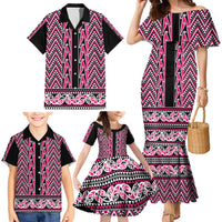 New Zealand Maori Niho Taniwha Family Matching Mermaid Dress and Hawaiian Shirt Mawhero Mangopare and Puhoro Pattern