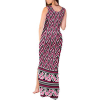 New Zealand Maori Niho Taniwha Tank Maxi Dress Mawhero Mangopare and Puhoro Pattern