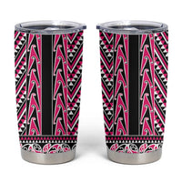New Zealand Maori Niho Taniwha Tumbler Cup Mawhero Mangopare and Puhoro Pattern