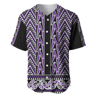 New Zealand Maori Niho Taniwha Baseball Jersey Waiporopo Mangopare and Puhoro Pattern