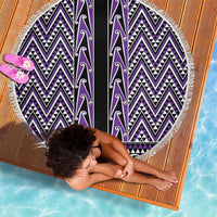 New Zealand Maori Niho Taniwha Beach Blanket Waiporopo Mangopare and Puhoro Pattern