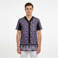 New Zealand Maori Niho Taniwha Scrub Top Waiporopo Mangopare and Puhoro Pattern - Polynesian Pride