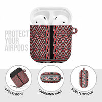 New Zealand Maori Niho Taniwha AirPods Case Whero Mangopare and Puhoro Pattern - Polynesian Pride