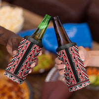 New Zealand Maori Niho Taniwha 4 in 1 Can Cooler Tumbler Whero Mangopare and Puhoro Pattern