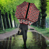 New Zealand Maori Niho Taniwha Umbrella Whero Mangopare and Puhoro Pattern - Polynesian Pride