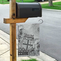 Vintage Bula Fiji Personalised Garden Flag Beige Hibiscus Tapa Pattern LT9