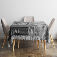 Vintage Bula Fiji Personalised Tablecloth Beige Hibiscus Tapa Pattern LT9