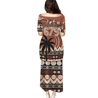 Personalised Bula Fiji 679 Family Matching Puletasi and Hawaiian Shirt Fijian Tagimoucia Masi Tapa Art LT9 - Polynesian Pride