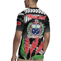 Personalised Samoa 685 Rugby Jersey Teuila Flower With Black Samoan Tattoo