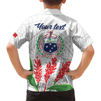 Personalised Samoa 685 Hawaiian Shirt Teuila Flower With White Samoan Tattoo