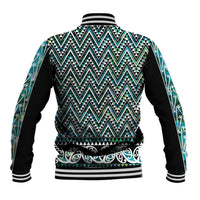 New Zealand Maori Niho Taniwha Baseball Jacket Papua Shell - Mangopare Puhoro Pattern