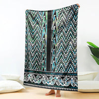 New Zealand Maori Niho Taniwha Blanket Papua Shell - Mangopare Puhoro Pattern