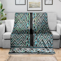 New Zealand Maori Niho Taniwha Blanket Papua Shell - Mangopare Puhoro Pattern