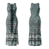 New Zealand Maori Niho Taniwha Couples Matching Tank Maxi Dress and Hawaiian Shirt Papua Shell - Mangopare Puhoro Pattern LT9 - Polynesian Pride