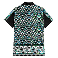 New Zealand Maori Niho Taniwha Family Matching Off Shoulder Short Dress and Hawaiian Shirt Papua Shell - Mangopare Puhoro Pattern