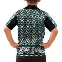 New Zealand Maori Niho Taniwha Family Matching Summer Maxi Dress and Hawaiian Shirt Papua Shell - Mangopare Puhoro Pattern