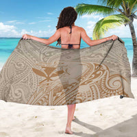 Hawaii Monk Seal and Map Sarong Polynesian Kanaka Maoli Beige Vibe