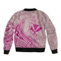 Hawaii Monk Seal and Map Bomber Jacket Polynesian Kanaka Maoli Pink Vibe