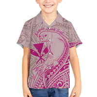 Hawaii Monk Seal and Map Family Matching Off Shoulder Maxi Dress and Hawaiian Shirt Polynesian Kanaka Maoli Pink Vibe