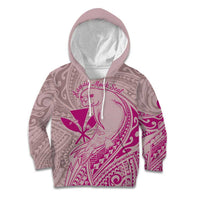 Hawaii Monk Seal and Map Kid Hoodie Polynesian Kanaka Maoli Pink Vibe