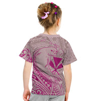 Hawaii Monk Seal and Map Kid T Shirt Polynesian Kanaka Maoli Pink Vibe