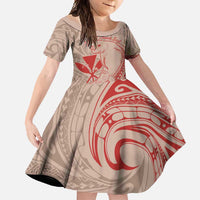 Hawaii Monk Seal and Map Family Matching Summer Maxi Dress and Hawaiian Shirt Polynesian Kanaka Maoli Red Vibe
