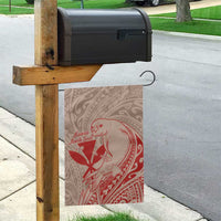 Hawaii Monk Seal and Map Garden Flag Polynesian Kanaka Maoli Red Vibe