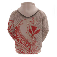 Hawaii Monk Seal and Map Hoodie Polynesian Kanaka Maoli Red Vibe