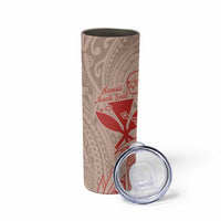 Hawaii Monk Seal and Map Skinny Tumbler Polynesian Kanaka Maoli Red Vibe