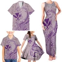 Hawaii Monk Seal and Map Family Matching Tank Maxi Dress and Hawaiian Shirt Polynesian Kanaka Maoli Violet Vibe
