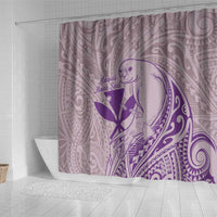 Hawaii Monk Seal and Map Shower Curtain Polynesian Kanaka Maoli Violet Vibe