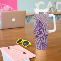 Hawaii Monk Seal and Map Tumbler With Handle Polynesian Kanaka Maoli Violet Vibe