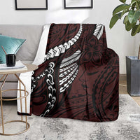 Polynesian Girl Tribal Tattoo Blanket Oxbood Vibe