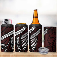 Polynesian Girl Tribal Tattoo 4 in 1 Can Cooler Tumbler Oxbood Vibe