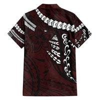 Polynesian Girl Tribal Tattoo Family Matching Long Sleeve Bodycon Dress and Hawaiian Shirt Oxbood Vibe LT9 - Polynesian Pride