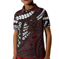 Polynesian Girl Tribal Tattoo Kid Polo Shirt Oxbood Vibe