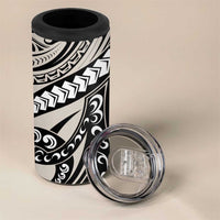 Polynesian Girl Tribal Tattoo 4 in 1 Can Cooler Tumbler Beige Vibe