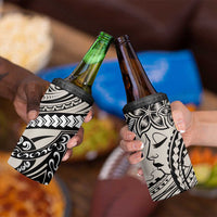 Polynesian Girl Tribal Tattoo 4 in 1 Can Cooler Tumbler Beige Vibe