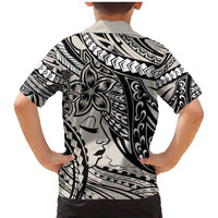 Polynesian Girl Tribal Tattoo Family Matching Mermaid Dress and Hawaiian Shirt Beige Vibe LT9 - Polynesian Pride